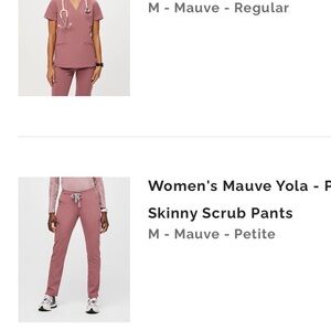 Figs Women's Mauve Skinny Scrub Pants